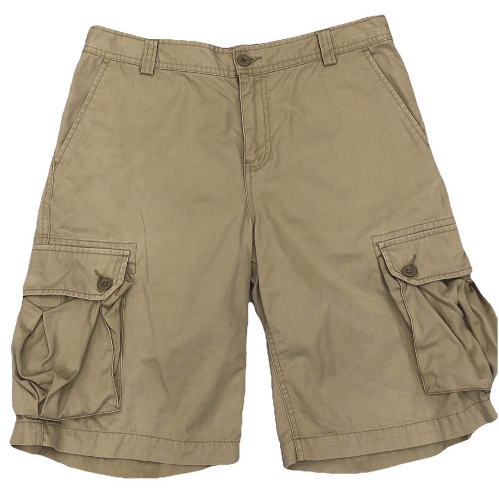 Polo Ralph Lauren Boys Cargo Shorts Khaki Tan Classic Chino Uniform Size 18 31x9